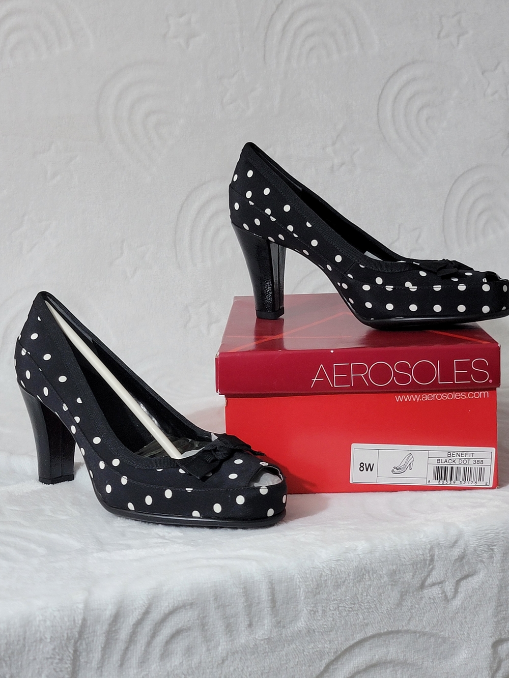 Aerosoles Black Polka Dot Heels - Women's 8W
